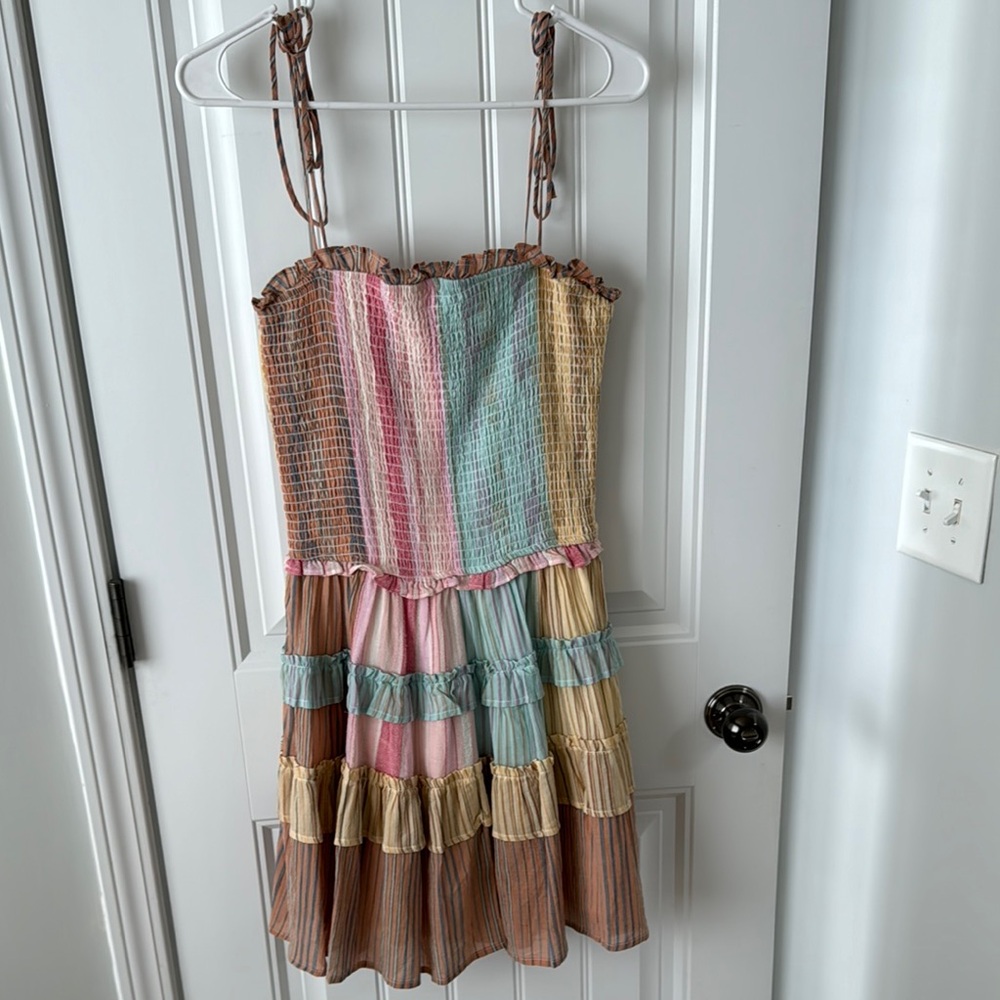 Multicolor Striped Kids Dress